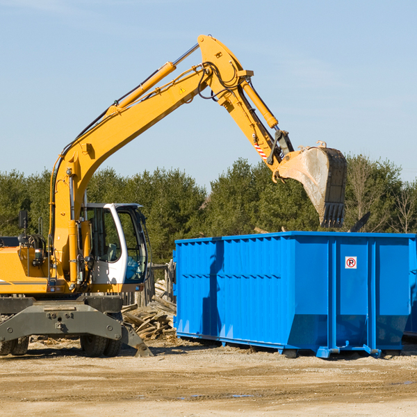 what size residential dumpster rentals are available in Easton